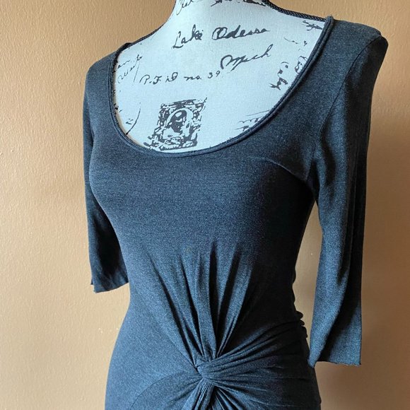 All Saints Gray Twain Jersey Knit Dress Size 4 - Picture 8 of 10